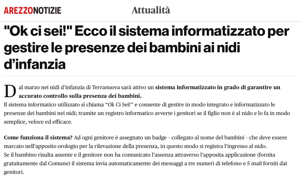 Articolo Arezzo Notizie